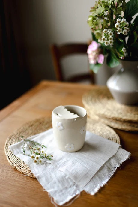 3D Daisy Ceramic Travel Mug