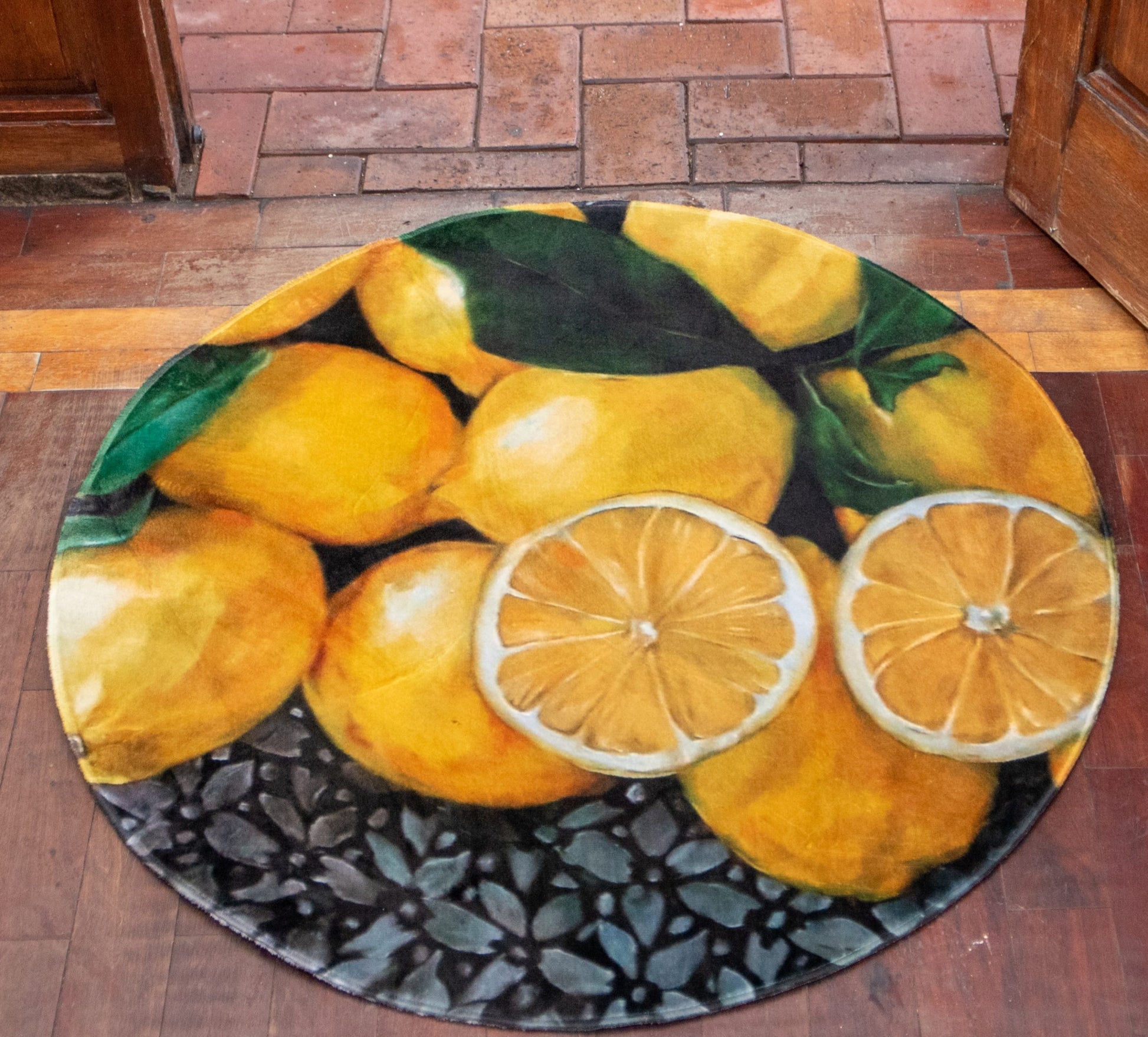 Lemon Round Rug