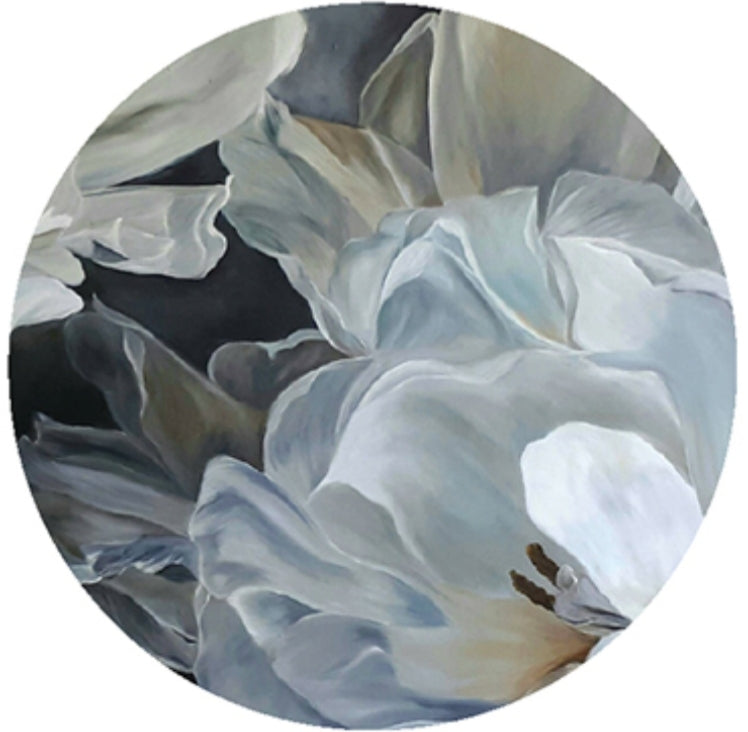 Floral Silhouette Round Rug