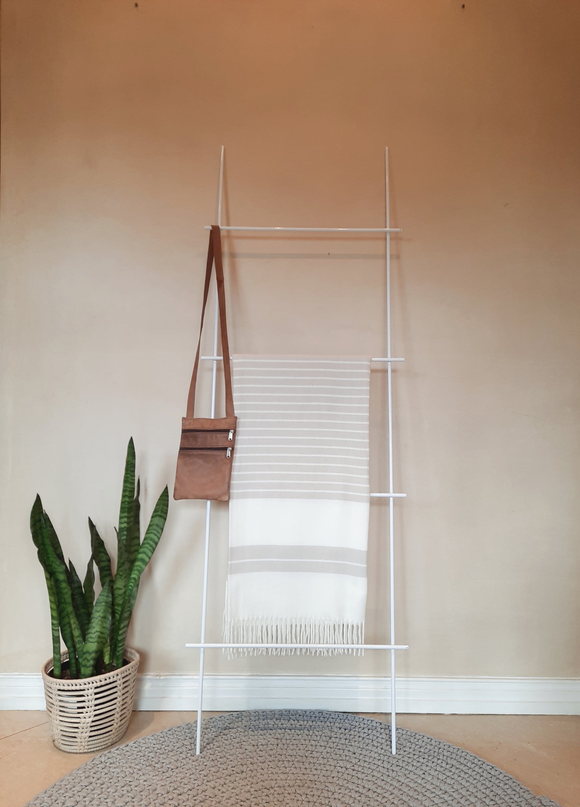 White Steel Ladder Rail
