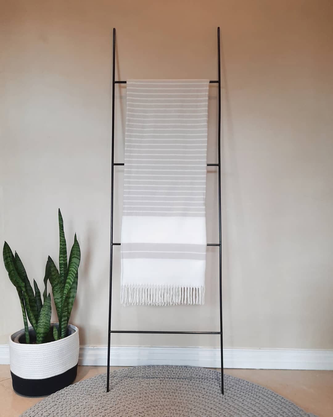 Black Steel Ladder Rail