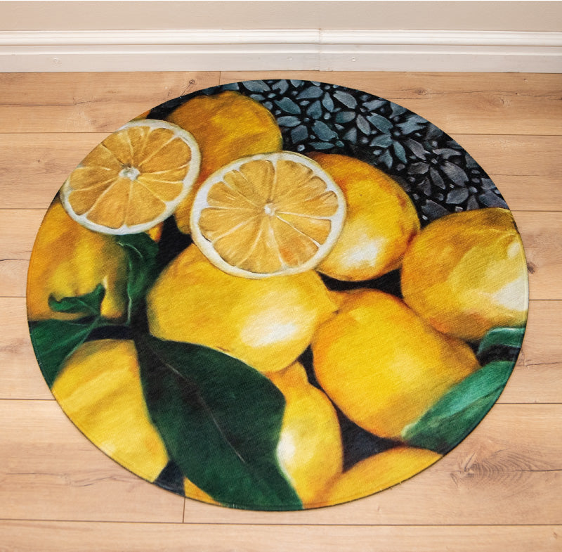 Lemon Round Rug