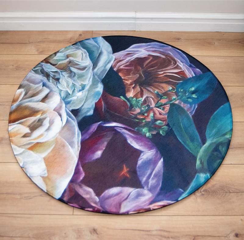 Purple Tones Round Rug