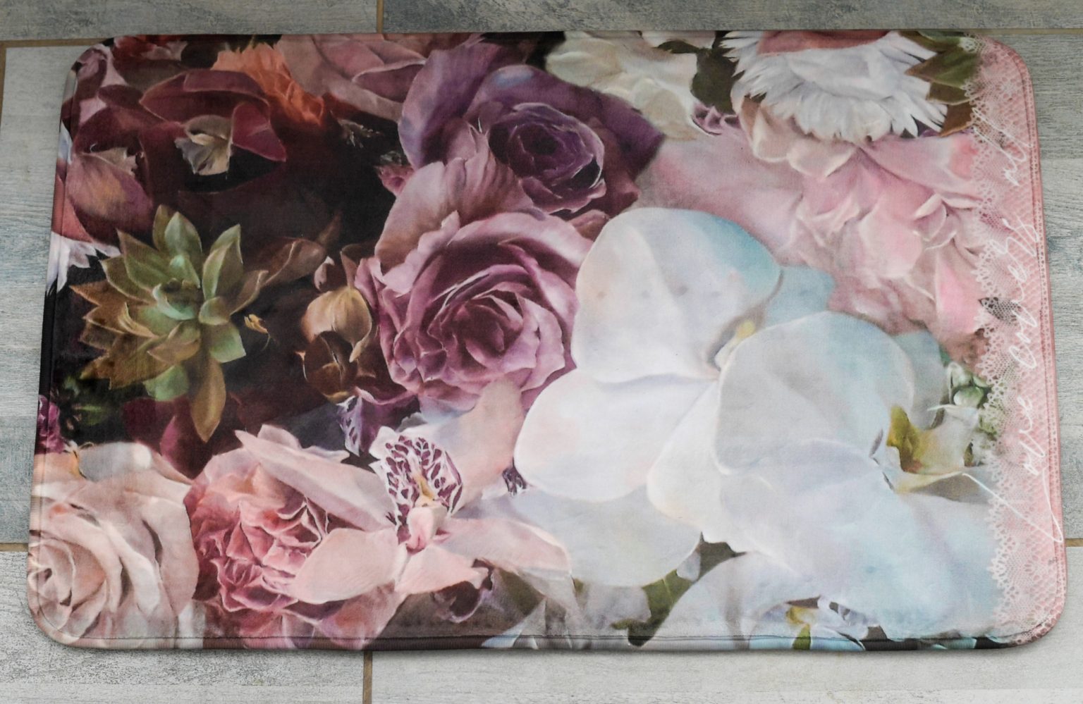 Pastel Orchid Bath Mat