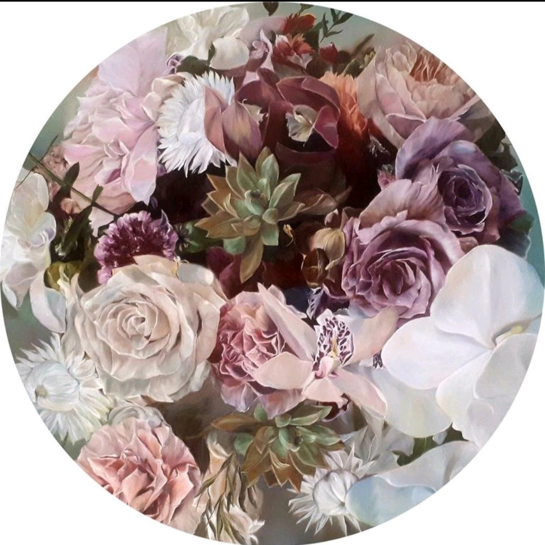 Pastel Rose Round Rug