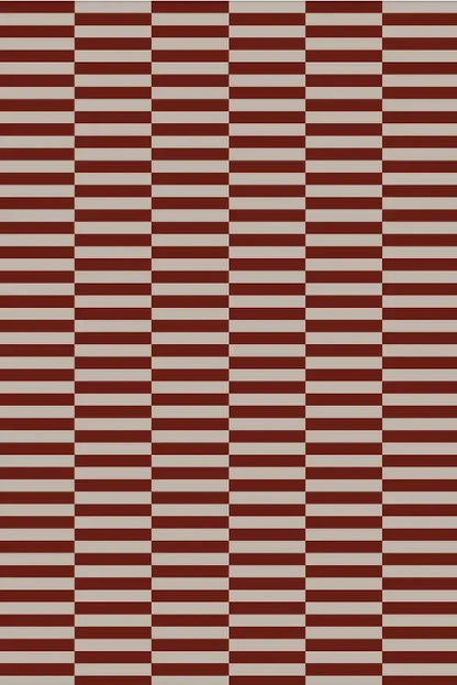 Broken Stripe French Red Tablecloth