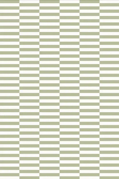 Broken Stripe Sage Tablecloth