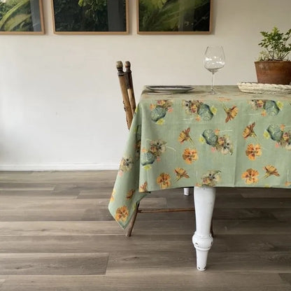 Nasturtium Sage Tablecloth