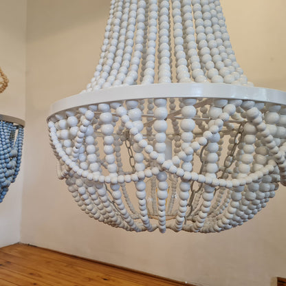 Classic Rosalie Beaded Chandelier (White)