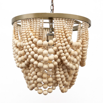 Double Draped Beaded Chandelier (Natural)