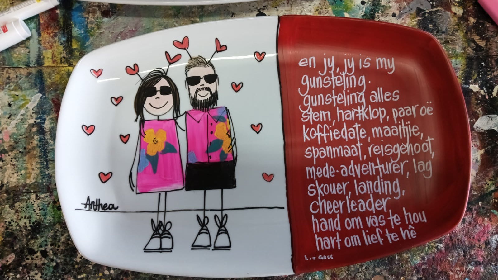 Custom Family/Friends Plate with Colour Pane