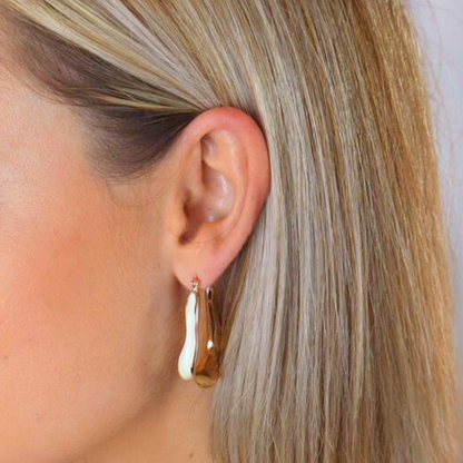 Off-White Golden Earrings