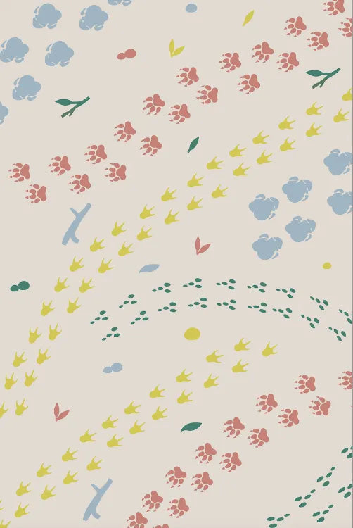 Footprints Multi-coloured Rug