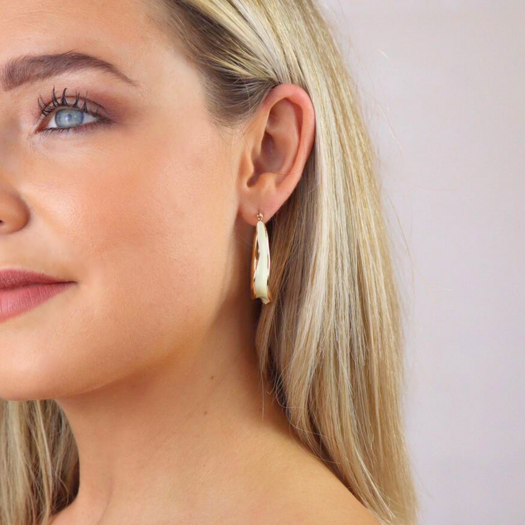 Off-White Golden Earrings