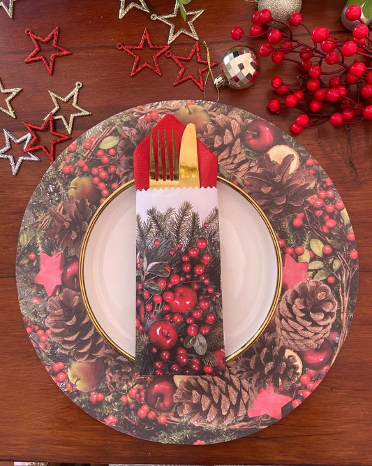 Christmas Cone Paper Underplates (24 Sheets)