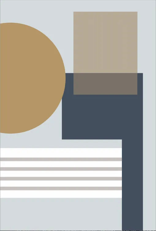 Bauhaus Blues Rug