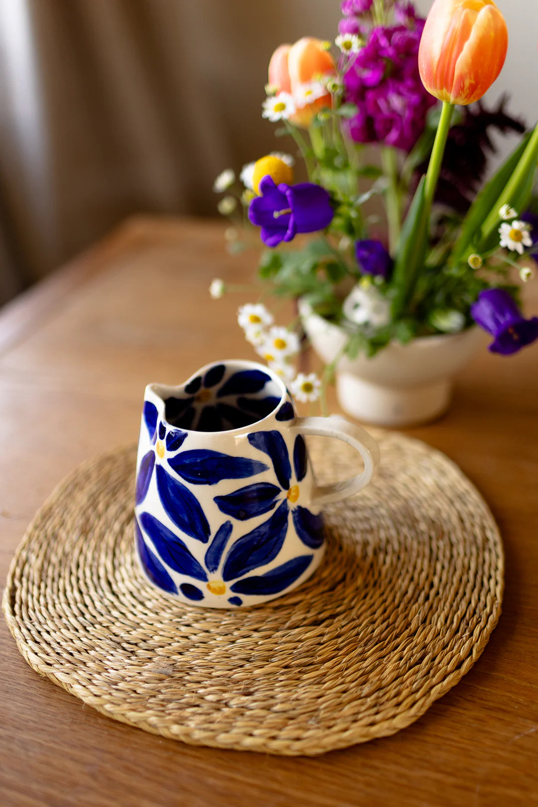 Blue Daisy Jug