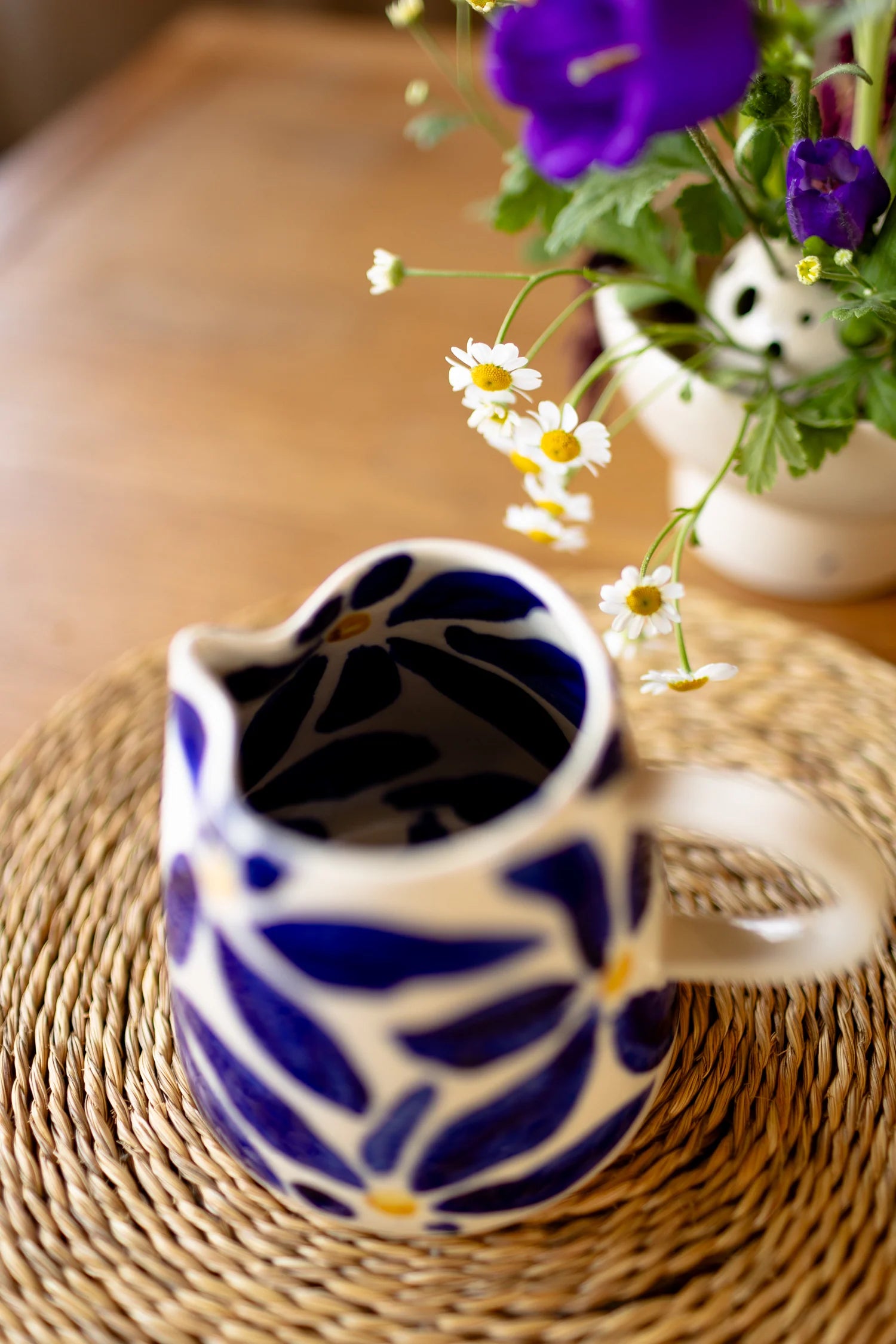 Blue Daisy Jug