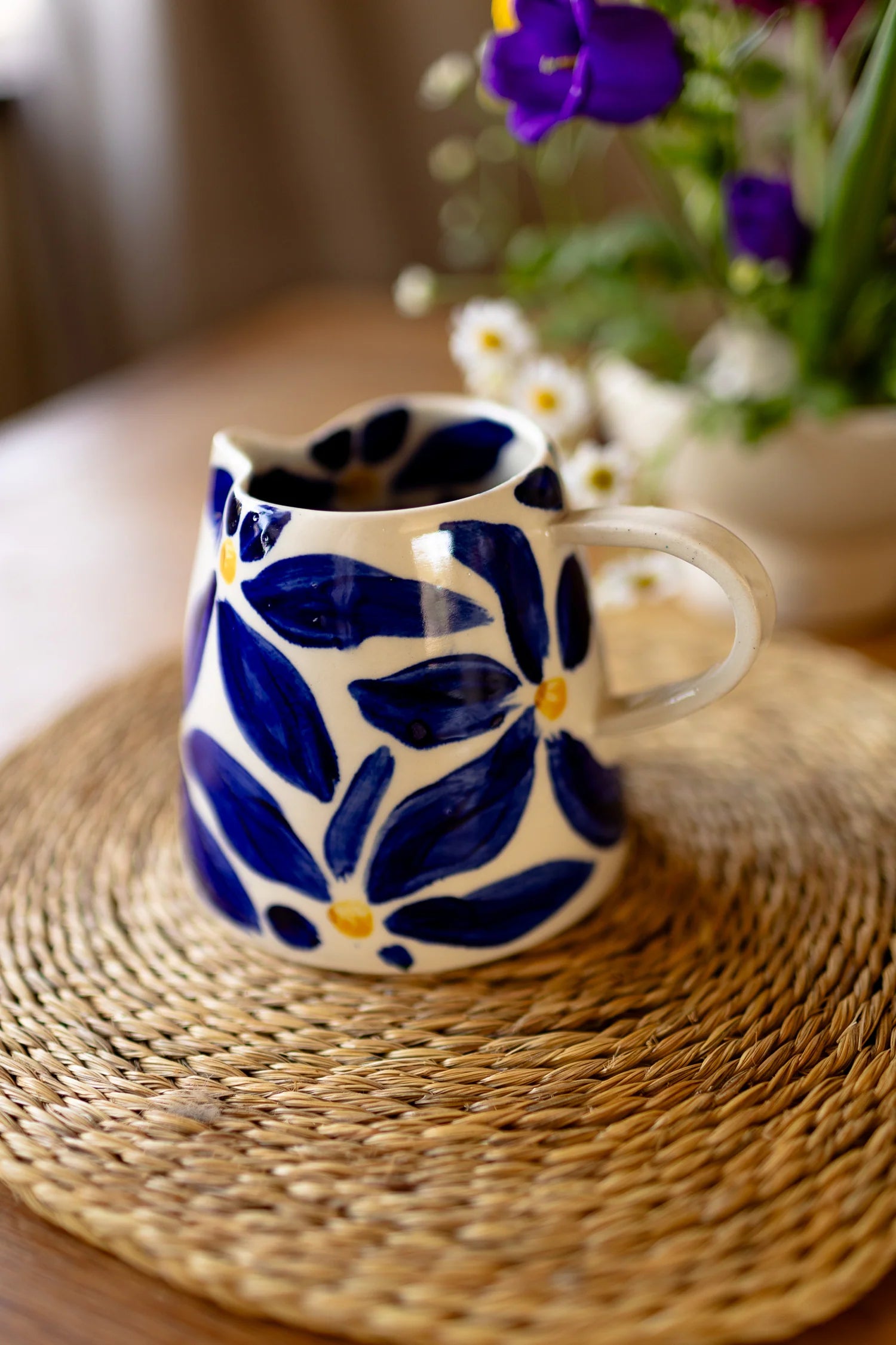 Blue Daisy Jug