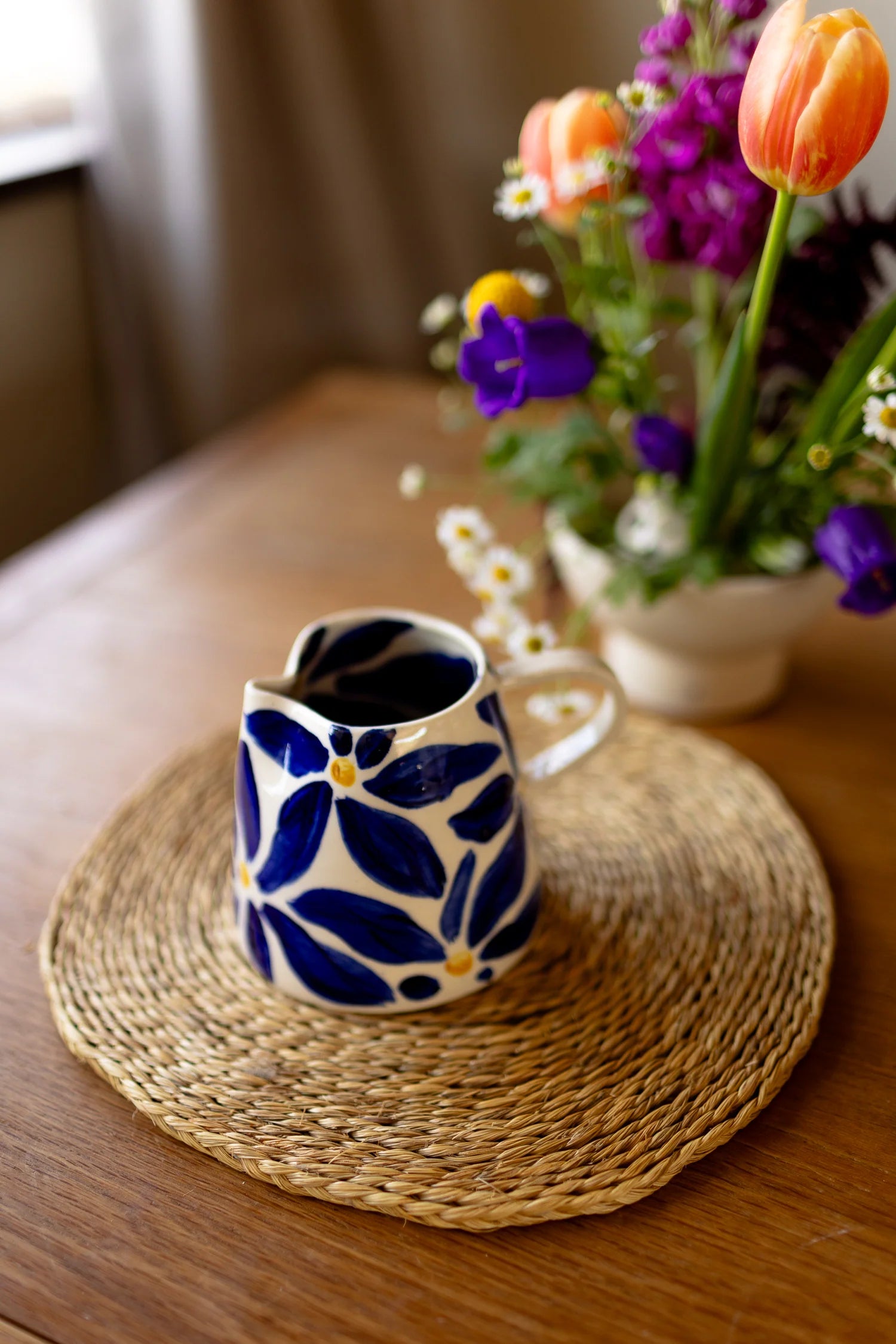 Blue Daisy Jug