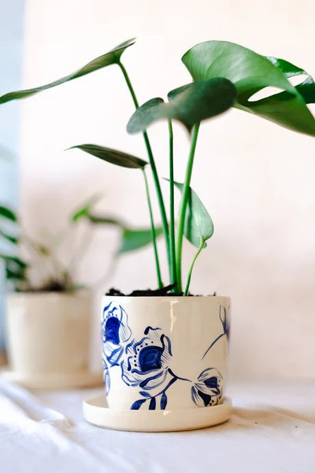 Blue Blossom Ceramic Planter