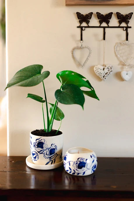 Blue Blossom Ceramic Planter