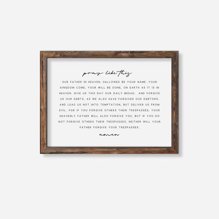 The Lord's Prayer Farmhouse Frame