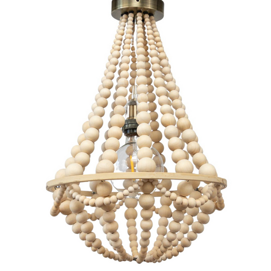 Mini Rosalie Beaded Chandelier (Natural)