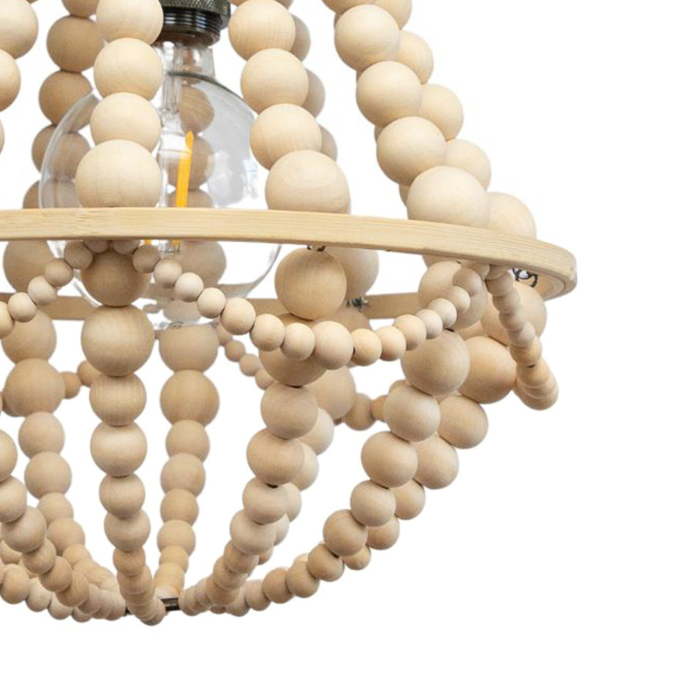 Mini Rosalie Beaded Chandelier (Natural)