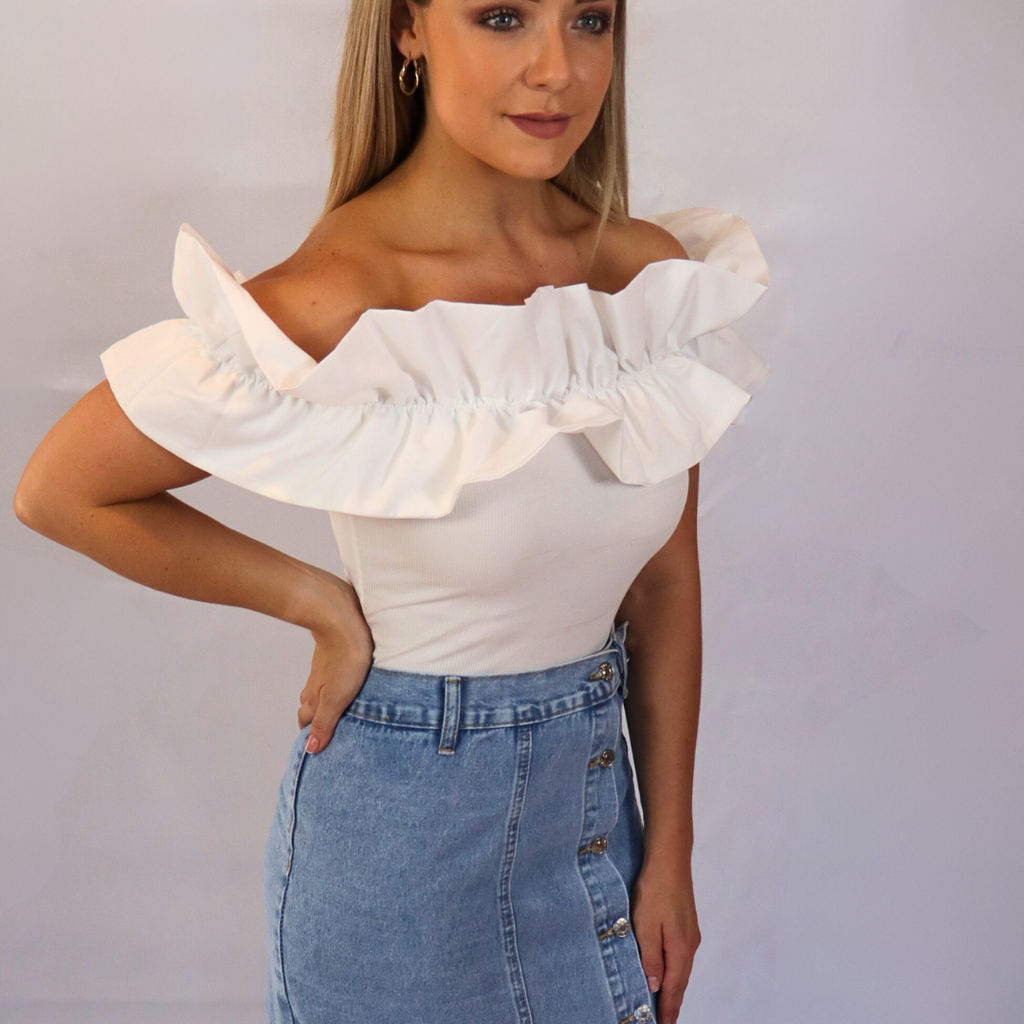 The Buttoned Denim Skirt