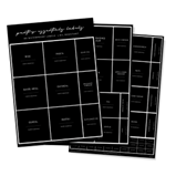 Pantry Essentials Labels - Black (69 labels)