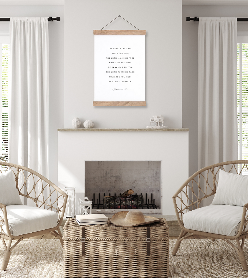The Blessing Fabric Hanging Art