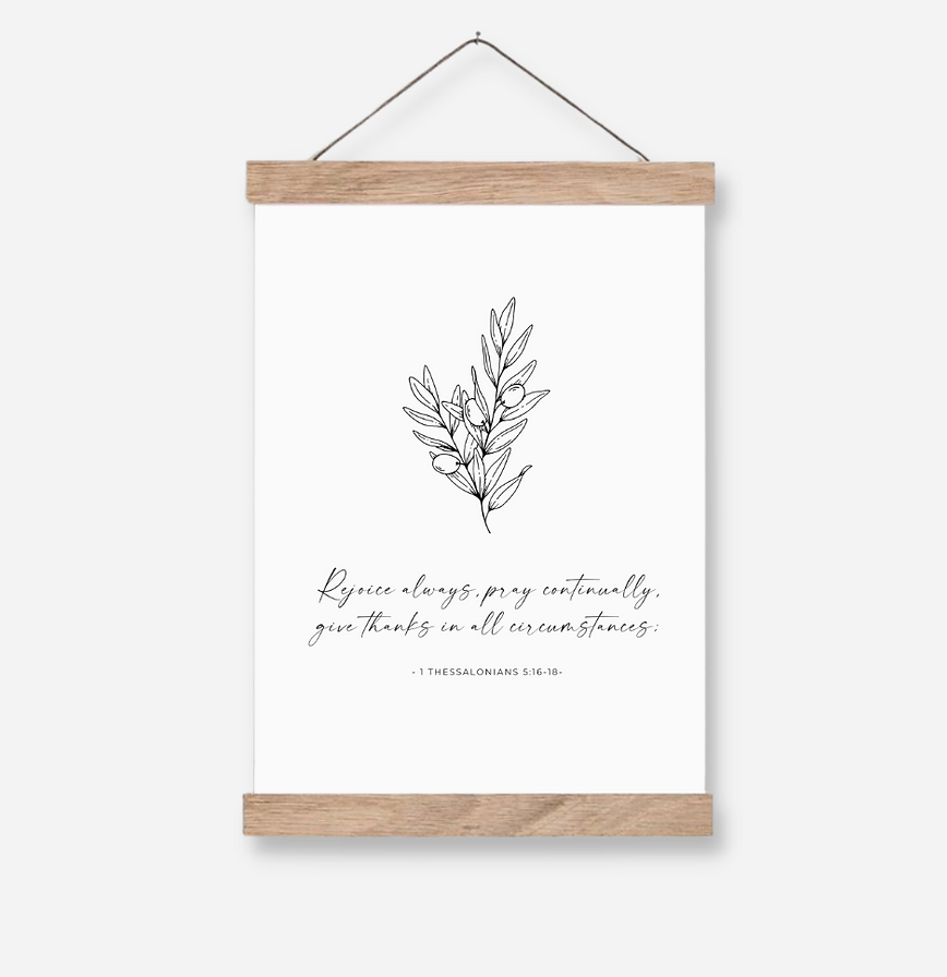 Rejoice Always Fabric Hanging Art