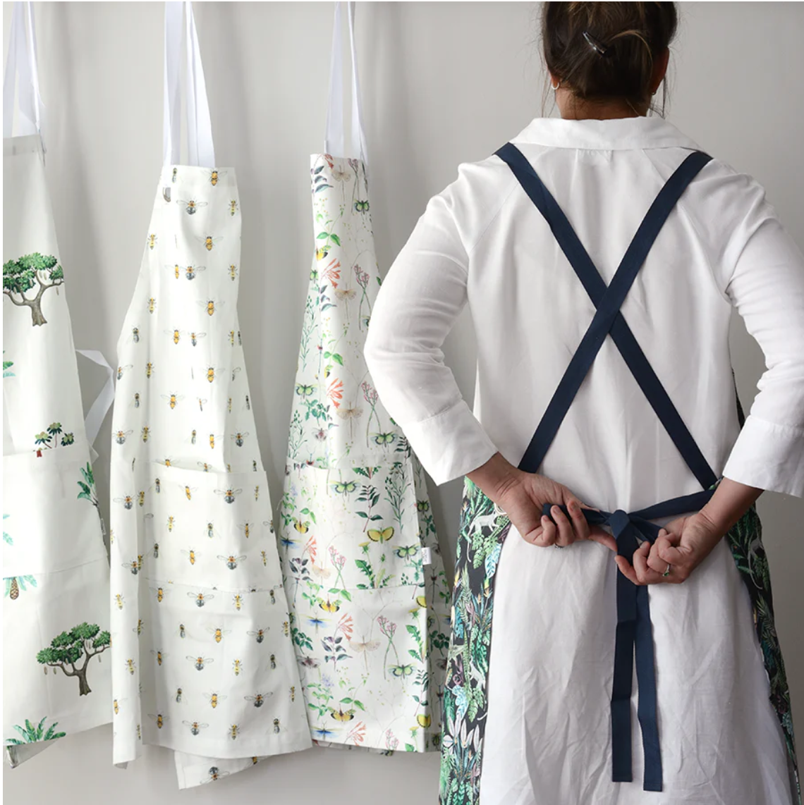 African Delft Apron with Adjustable Straps
