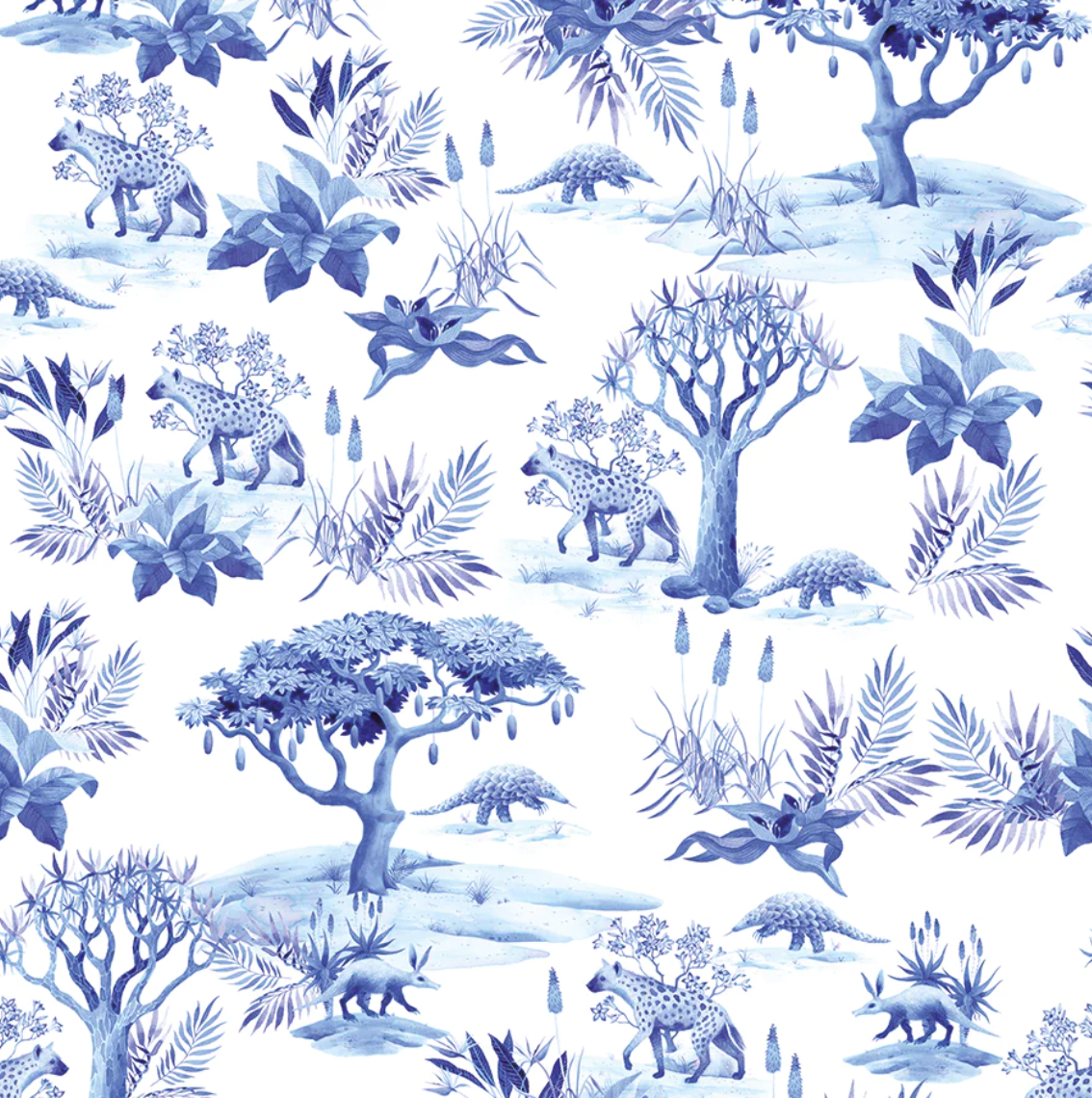 African Delft Apron with Adjustable Straps