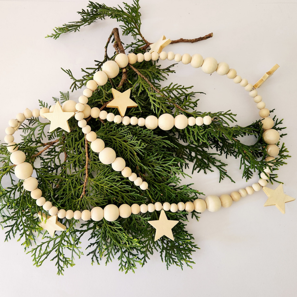 Christmas Tree Garland with Stars