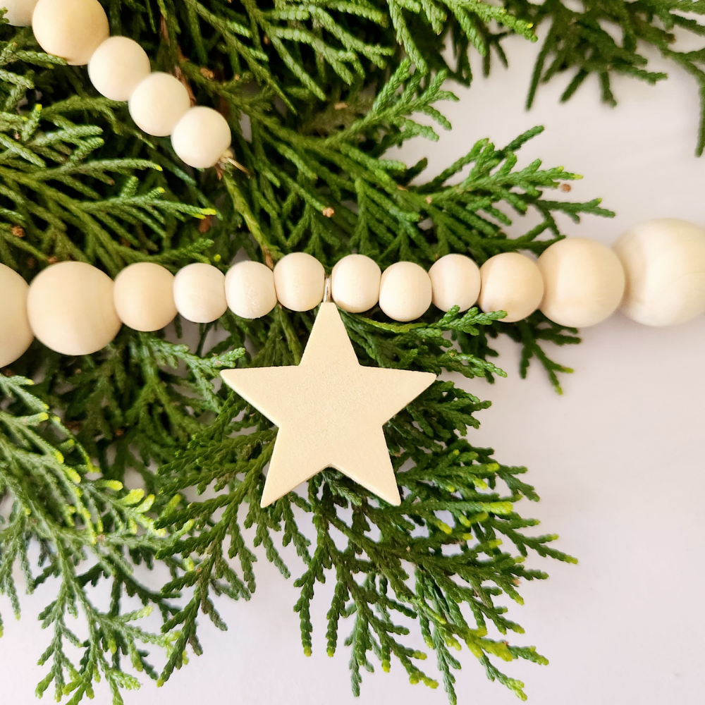 Christmas Tree Garland with Stars (Set of 3)