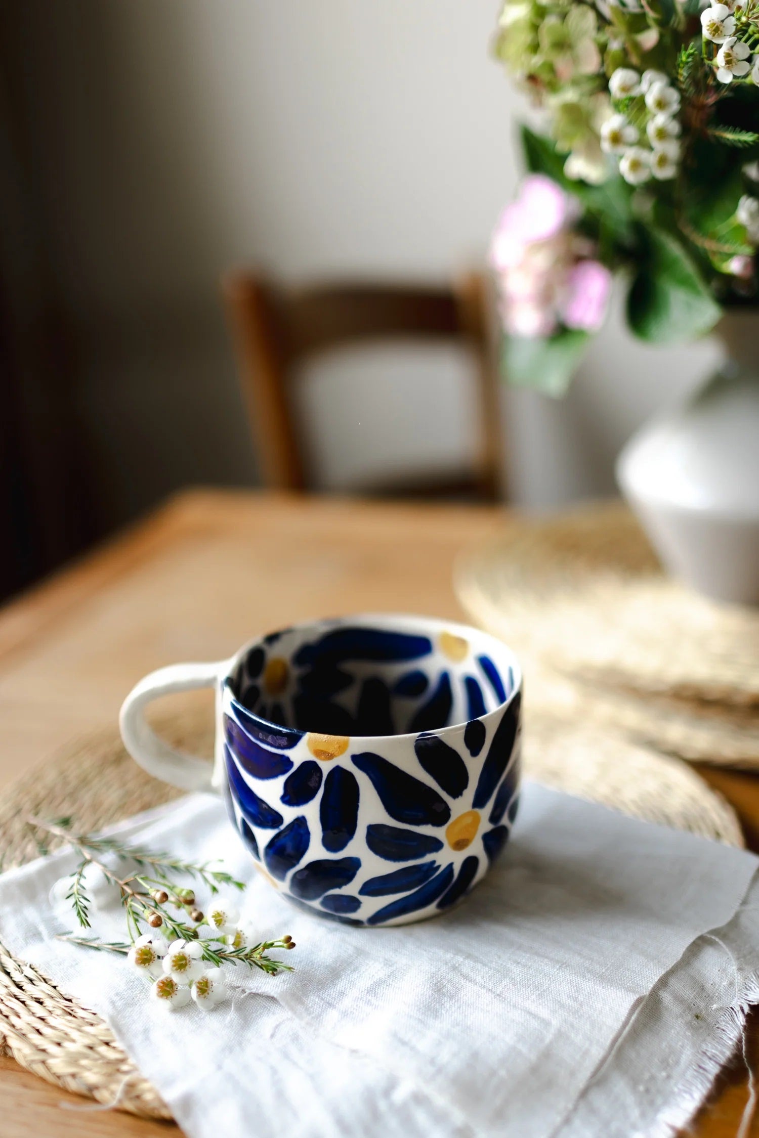 Blue Daisy Mug