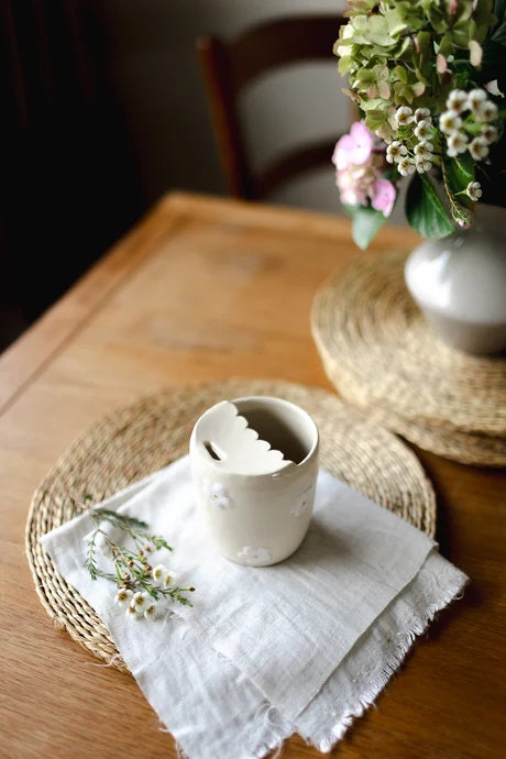 3D Daisy Ceramic Travel Mug