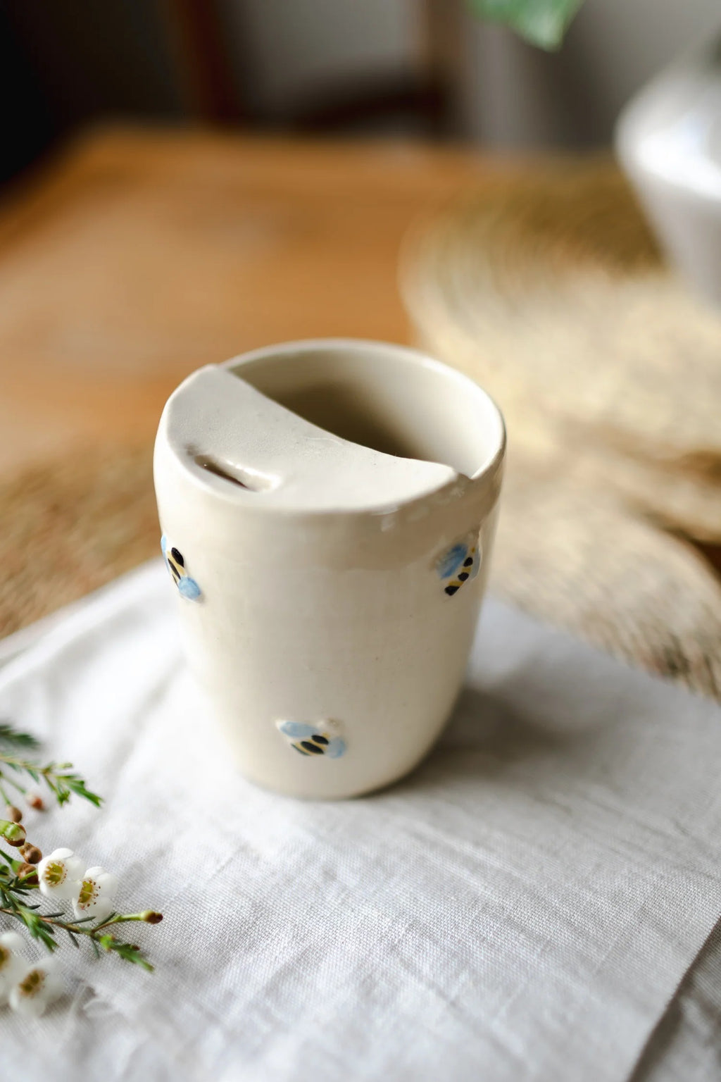 Bee Ceramic Travel Mug