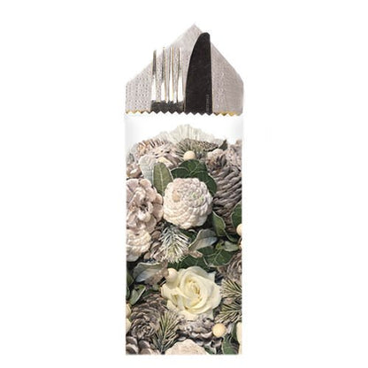 Green x Grey Wreath Paper Underplate (24 Sheets)