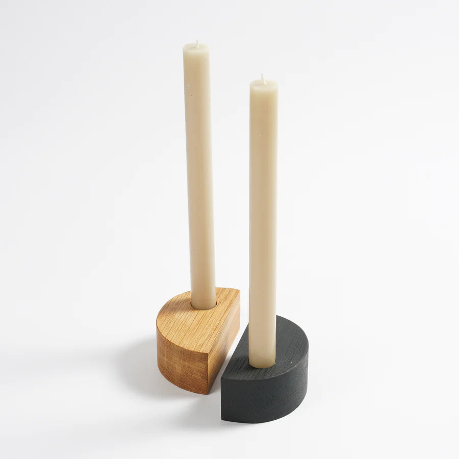 Yin Yang Wooden Candle Holder