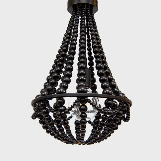 Mini Rosalie Beaded Chandelier (Black)