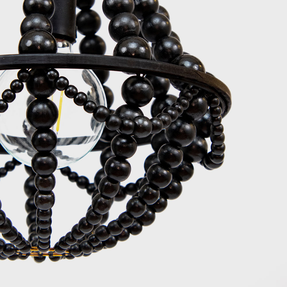Mini Rosalie Beaded Chandelier (Black)