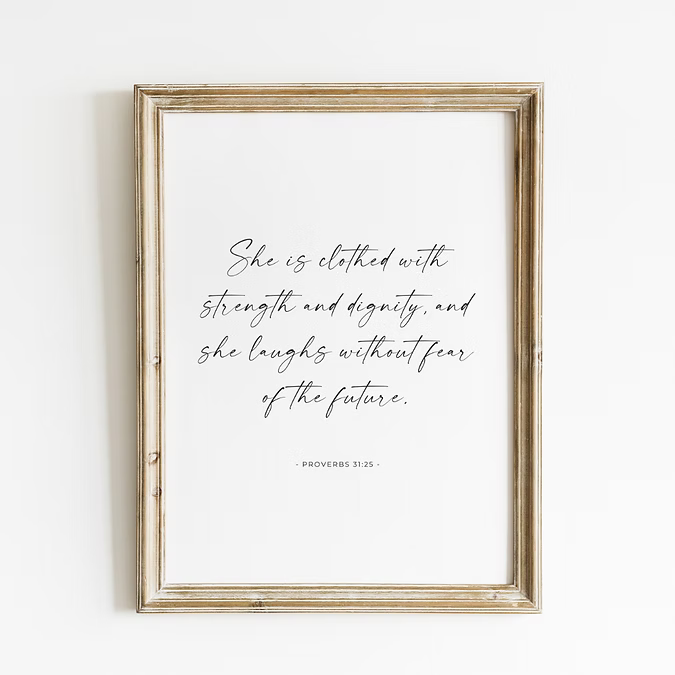 She Is Clothed Art Print