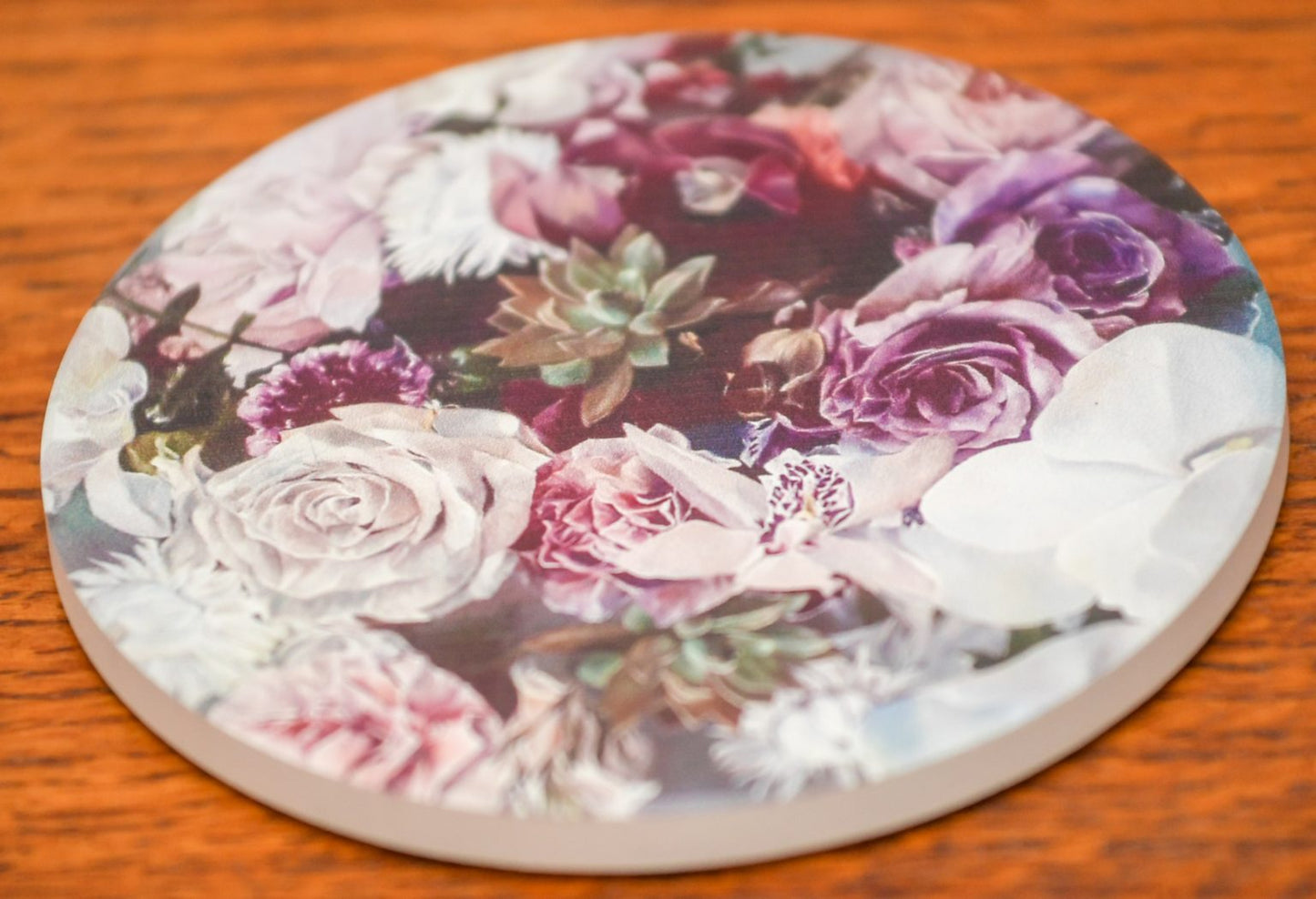 Pastel Orchid Ceramic Coaster