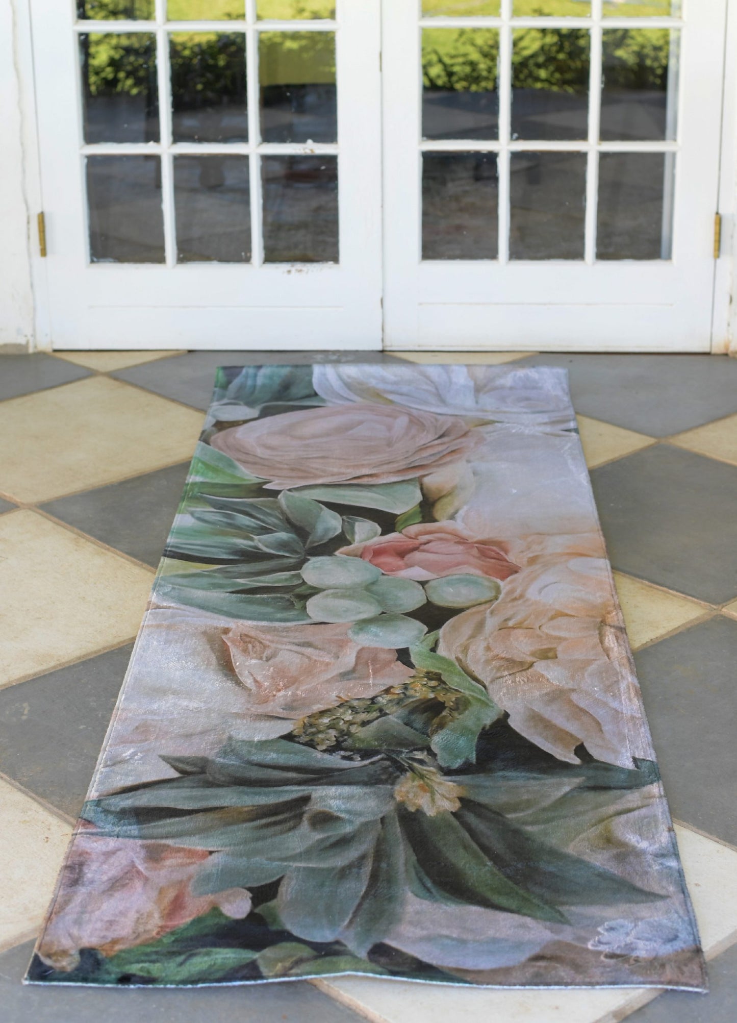 Peachy Succulents Carpet Runner