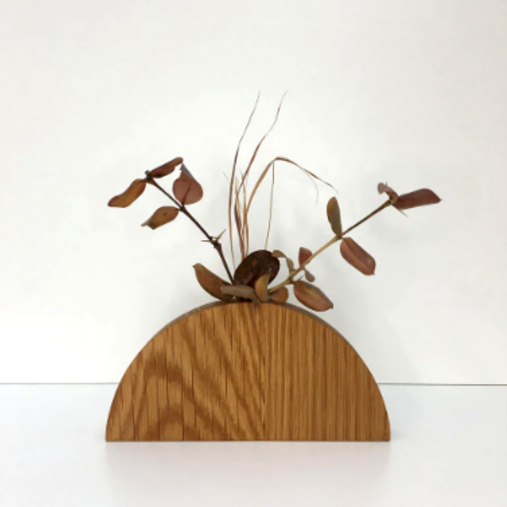 Oak Half Moon Bud Vase (Medium)