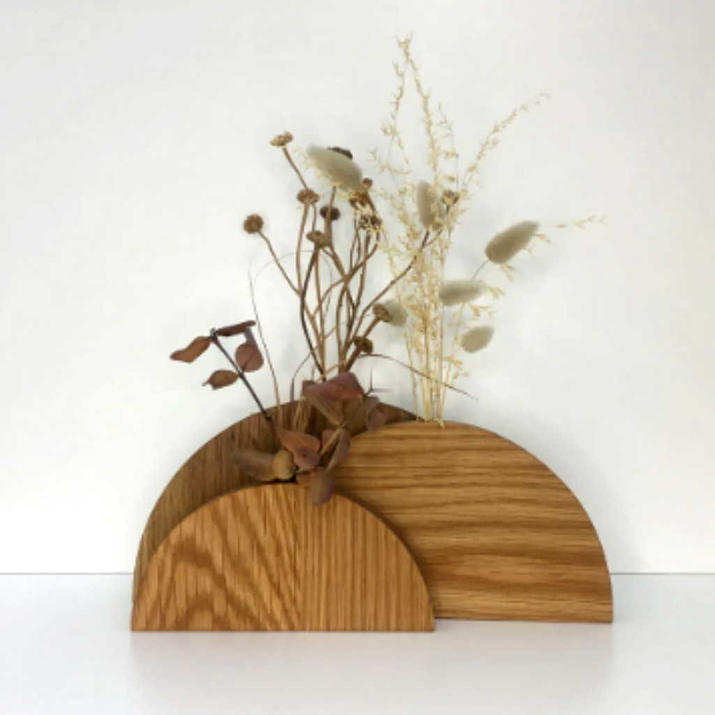 Oak Half Moon Bud Vase (Medium)