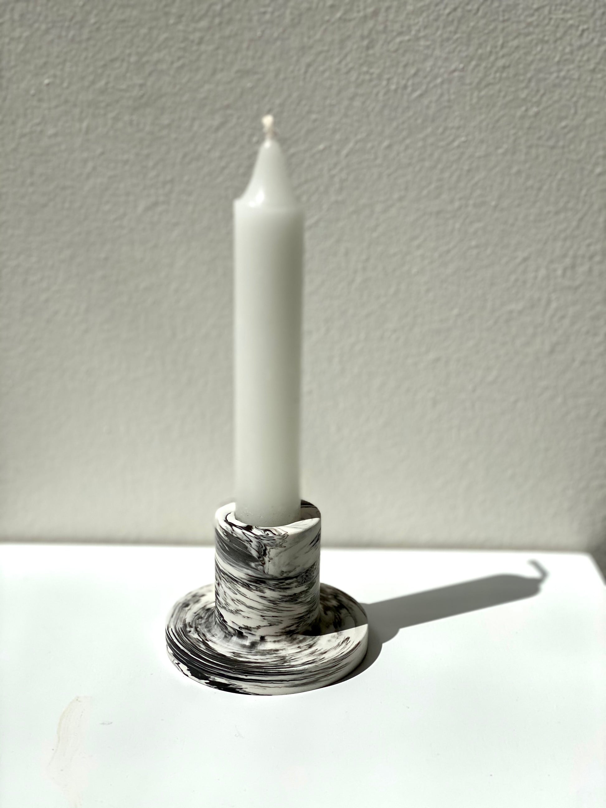 Small Candle Holder (Black and White)
